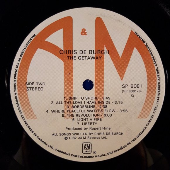 Chris De Burgh - The Getaway - Vinyl LP Record - Picture 6 of 6